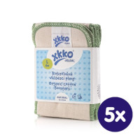 Vkládací pleny XKKO Organic Twill - Natural Velikost L 5x6ks (VO bal.)