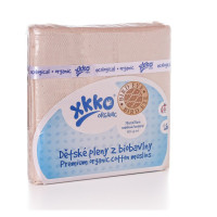 Dětské pleny z biobavlny XKKO Organic 70x70 - Bird Eye Natural