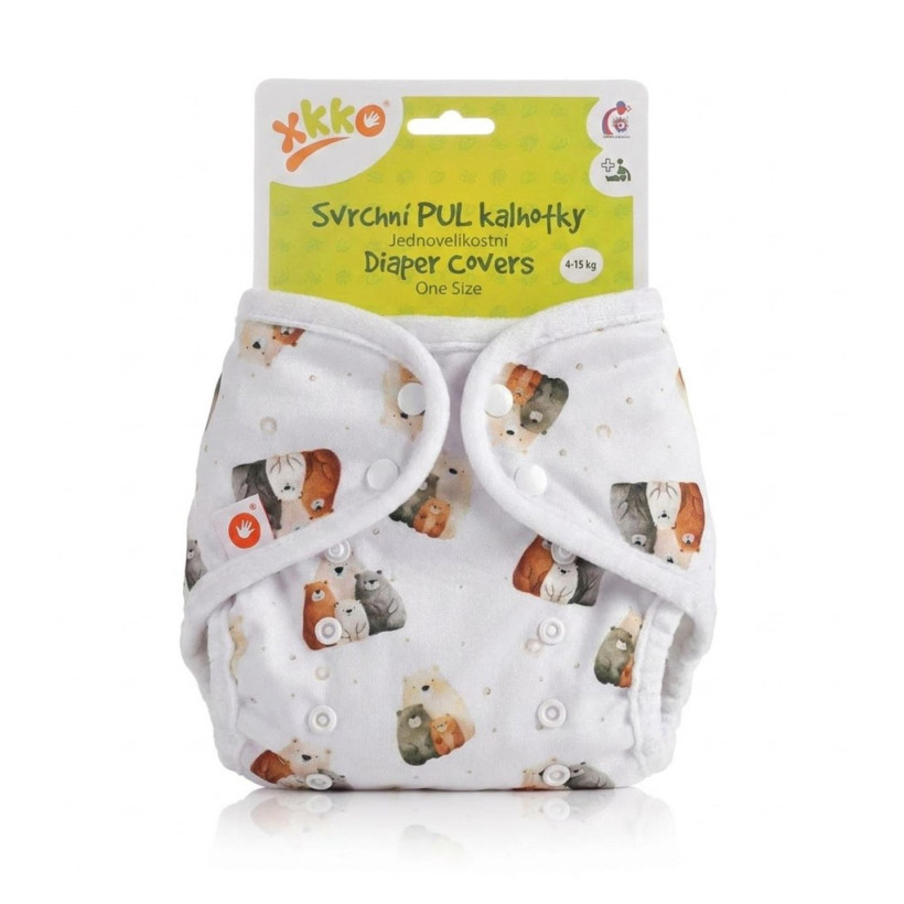 Svrchní PUL kalhotky XKKO One Size - Bear Family