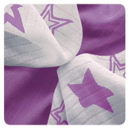 Bambusové ubrousky XKKO BMB 30x30 - Lilac Stars MIX