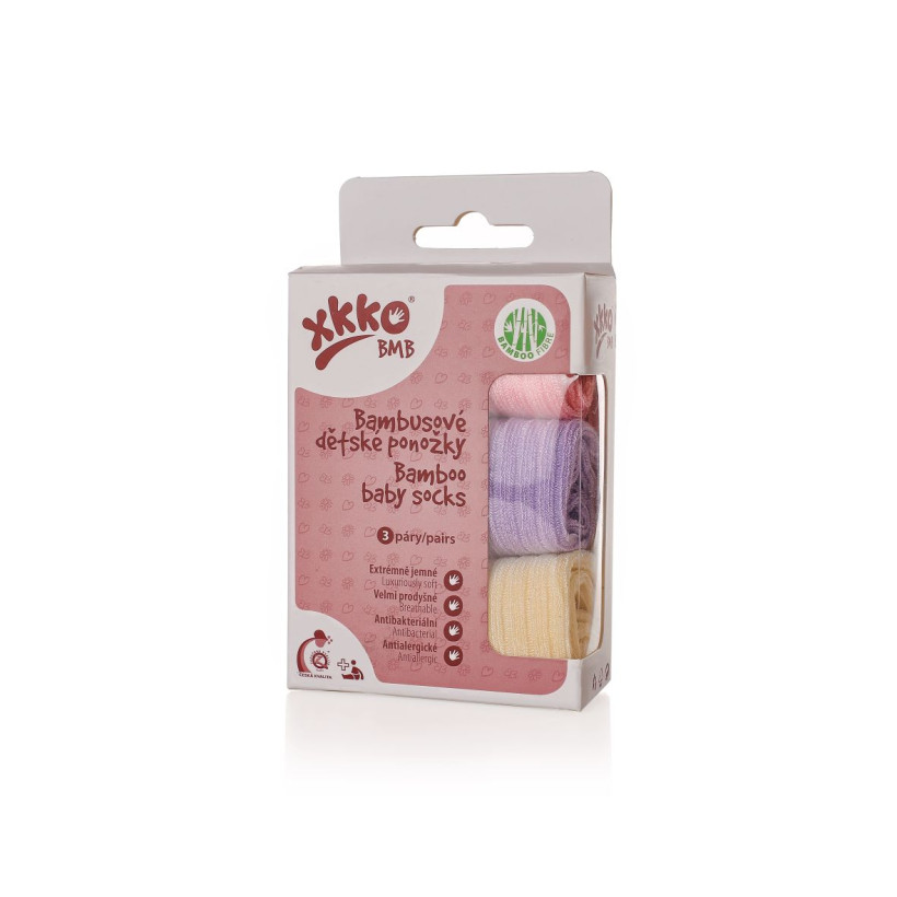 Ponožky XKKO BMB Pastels For Girls - 12-24m 3páry