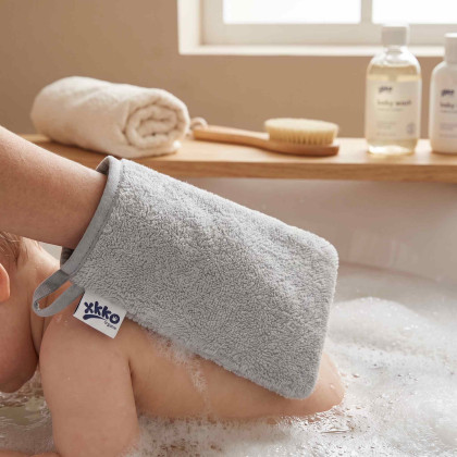 BIO bavlněná froté žínka XKKO Organic - Silver