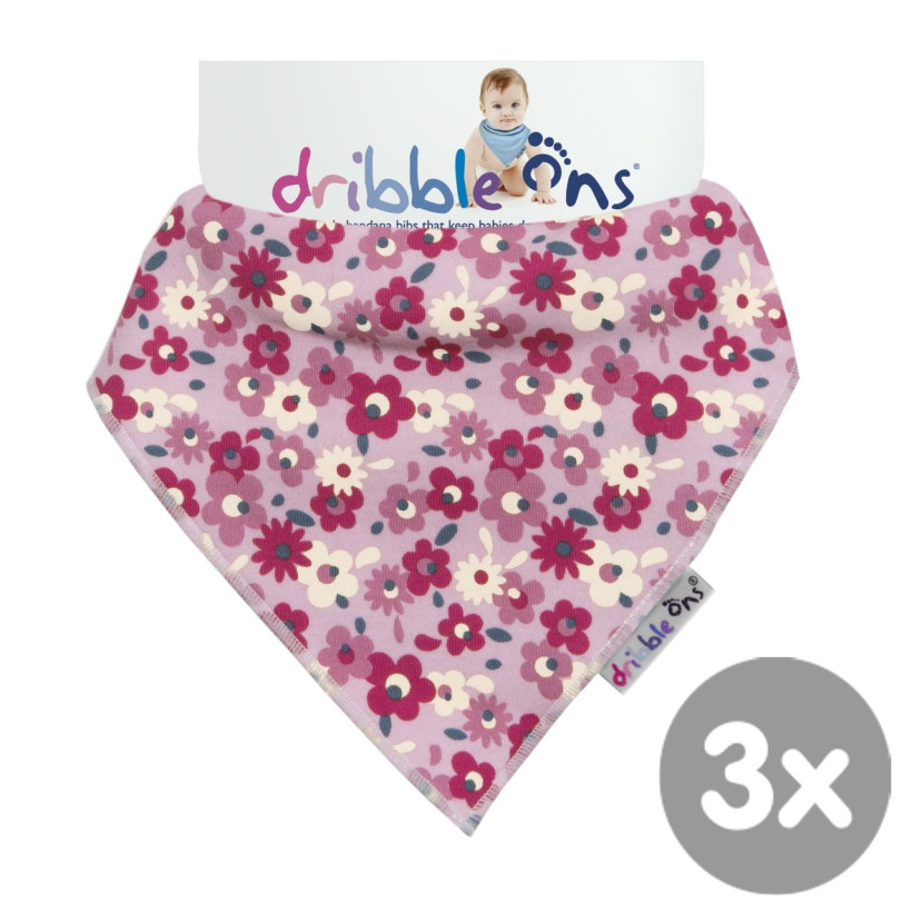Dribble Ons Designer - Floral Ditsy 3x1ks VO bal.