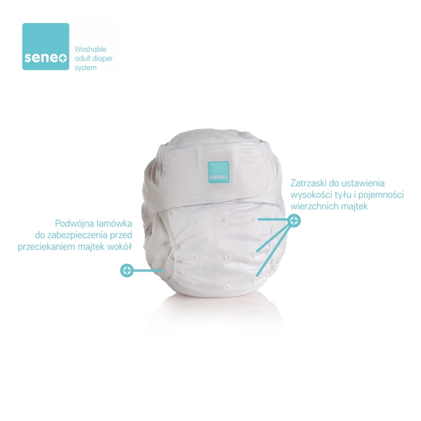 SENEO Svrchní plenkové kalhotky pro dospělé - Grey Velikost S