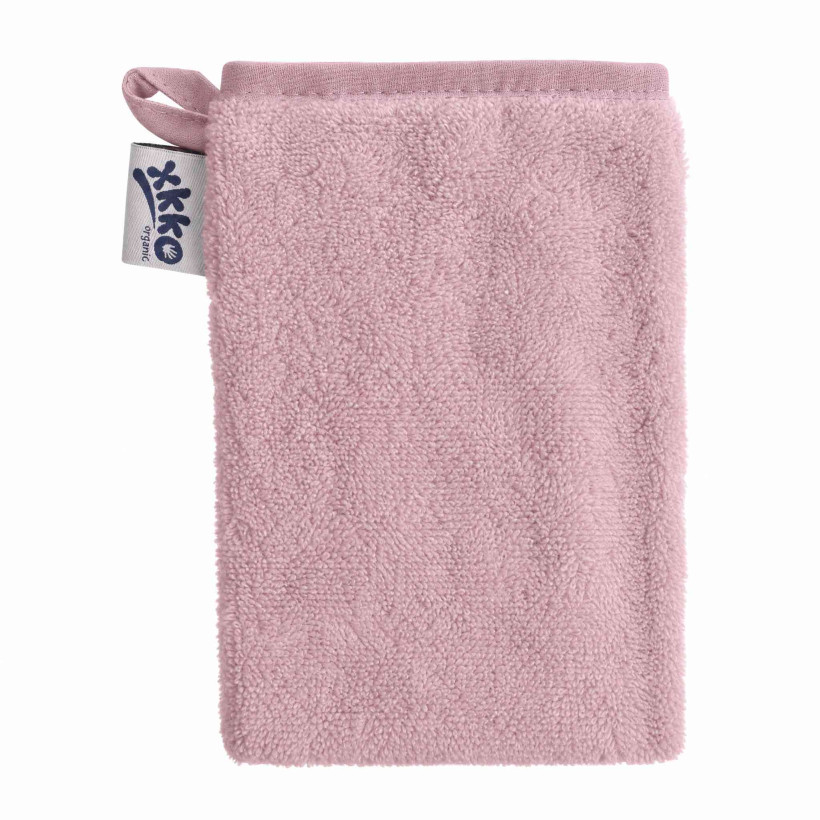 BIO bavlněná froté žínka XKKO Organic - Baby Pink 5x1ks (VO bal.)