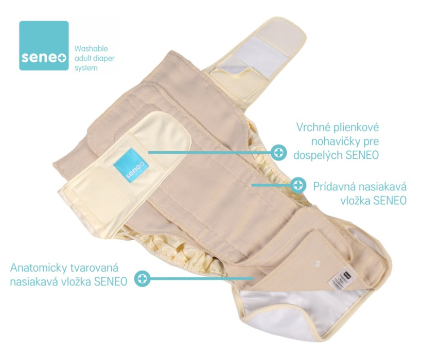 SENEO Svrchní plenkové kalhotky pro dospělé - Grey Velikost S