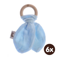 Kousátko XKKO BMB Lístky - Baby Blue 6x1ks (VO bal.)