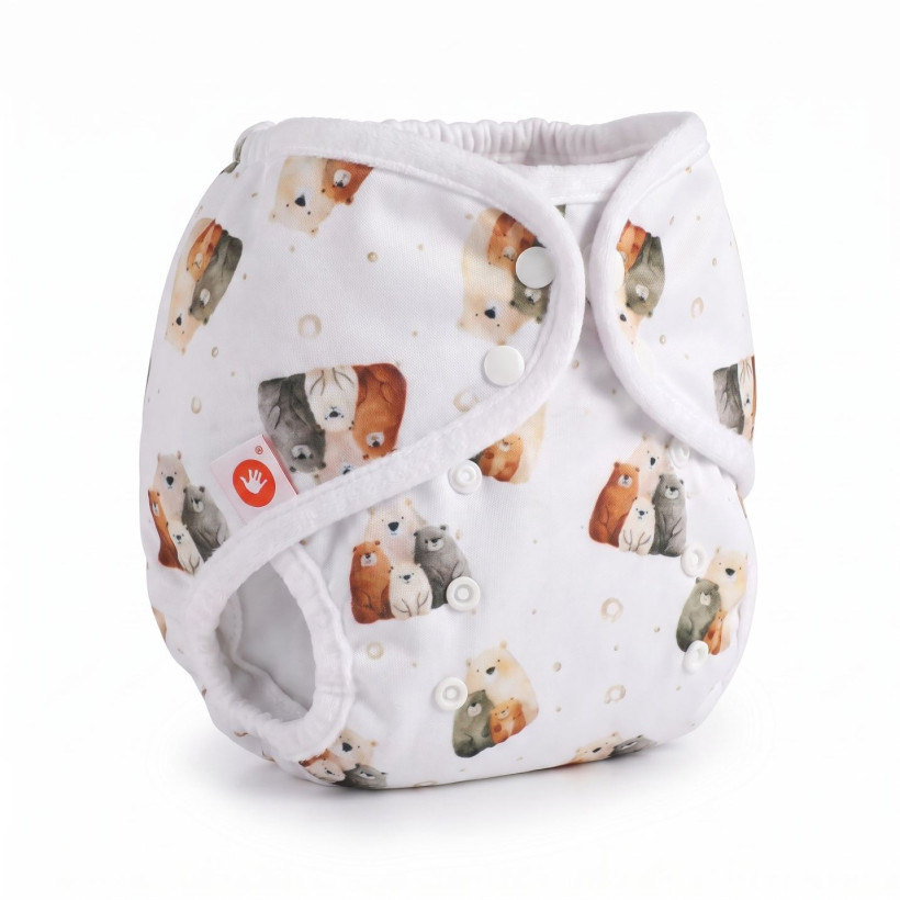 Svrchní PUL kalhotky XKKO One Size - Bear Family