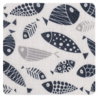 Biobavlněná plena XKKO Organic 120x120 - Silver Fish