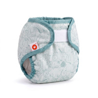 Svrchní PUL kalhotky XKKO Newborn - Safari Granite Green