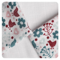 Bambusové ubrousky XKKO BMB 30x30 - Flowers&Birds Girls MIX 10x9ks VO bal.