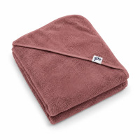 BIO bavlněná froté osuška s kapucí XKKO Organic 90x90 - Mesa Rose