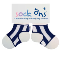 Sock Ons Designer Navy Stripes - Velikost 6-12m