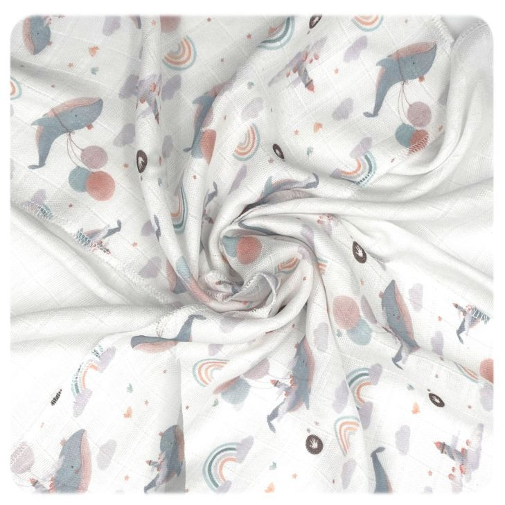 Bambusové ubrousky XKKO BMB 30x30 Digi - Sky Whale MIX