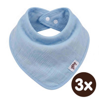 Bambusový slintáček XKKO BMB - Baby Blue 3x1ks VO bal.