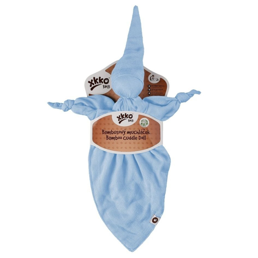Bambusový muchláček XKKO BMB - Baby Blue 5x1ks VO bal.