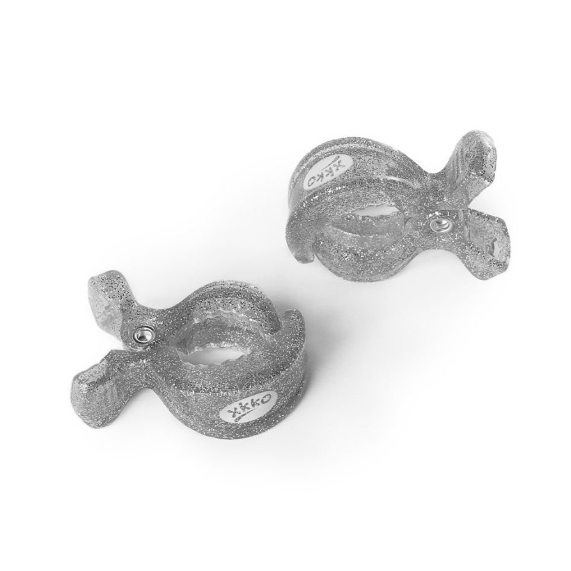 XKKO Klipy na kočárek 2ks - Metallic Silver 21x1pár VO bal.