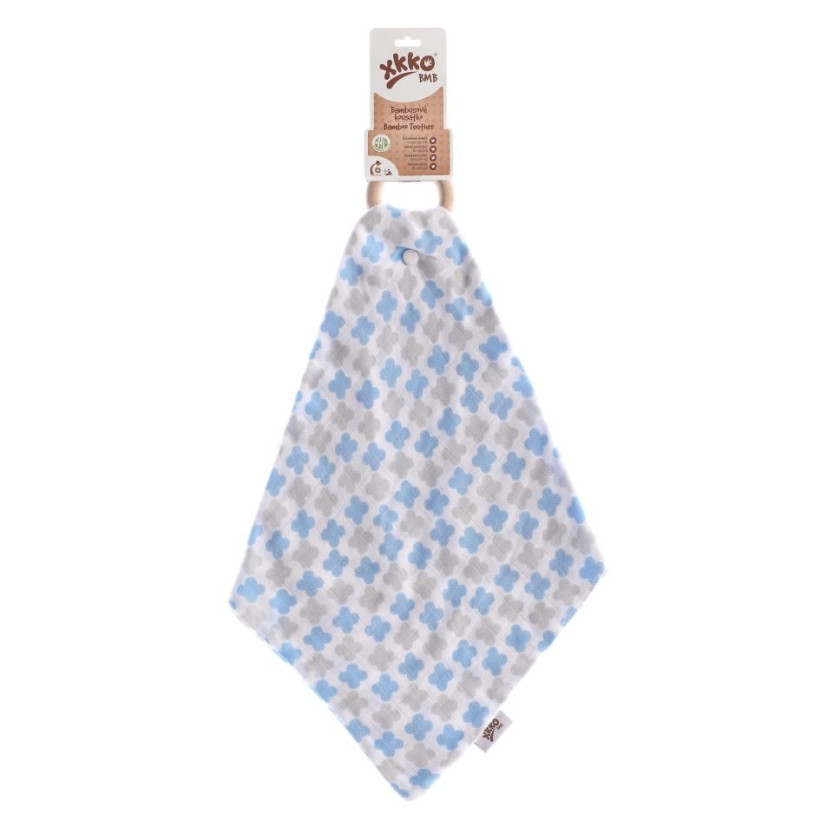 Kousátko XKKO BMB s plenkou - Baby Blue Cross 6x1ks (VO bal.)