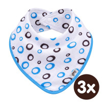 Bambusový slintáček XKKO BMB - Cyan Bubbles 3x1ks VO bal.