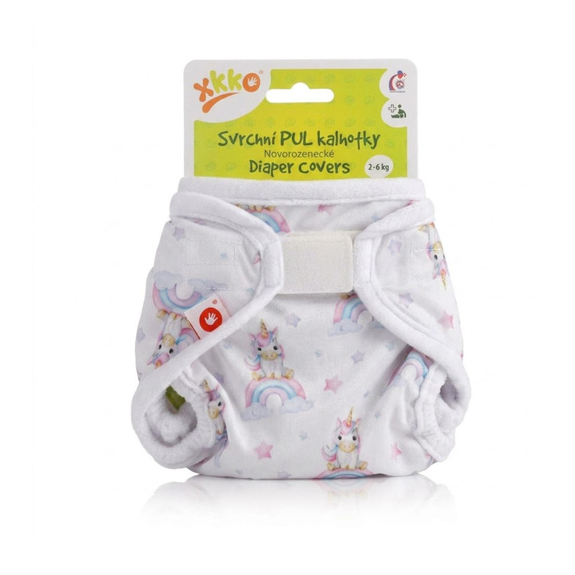 Svrchní PUL kalhotky XKKO Newborn - Unicorns