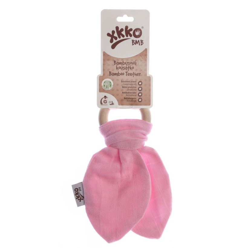Kousátko XKKO BMB Lístky - Baby Pink 6x1ks (VO bal.)