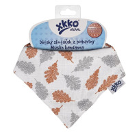 Dětský slintáček XKKO Organic Staré časy - Dub 3x1ks VO bal.