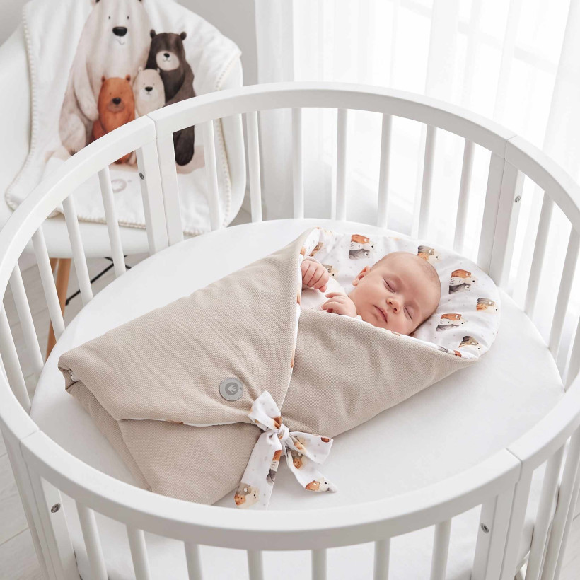 Bavlněná zavinovačka XKKO LUX s kokosovou vložkou - Bear Family