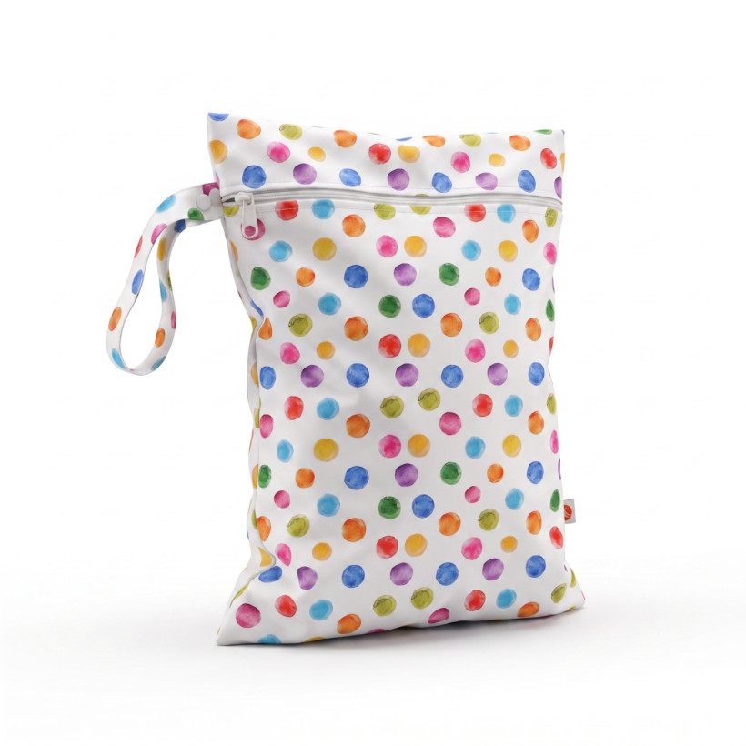 Nepromokavý pytlík XKKO Velikost M - Watercolour Polka Dots