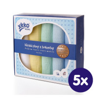 Dětské pleny z biobavlny XKKO Organic 70x70cm - Staré časy Pastels for Boys 5x5ks VO bal.