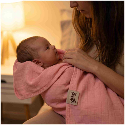 Bambusová osuška XKKO BMB 90x100 - Baby Pink