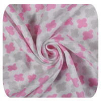 Bambusové prostěradlo s gumou XKKO BMB 50x70 - Baby Pink Cross 5x1ks (VO bal.)