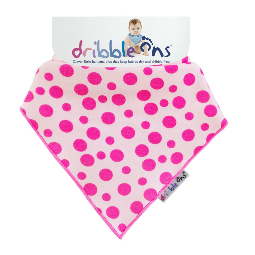 Dribble Ons Designer Pink Spots
