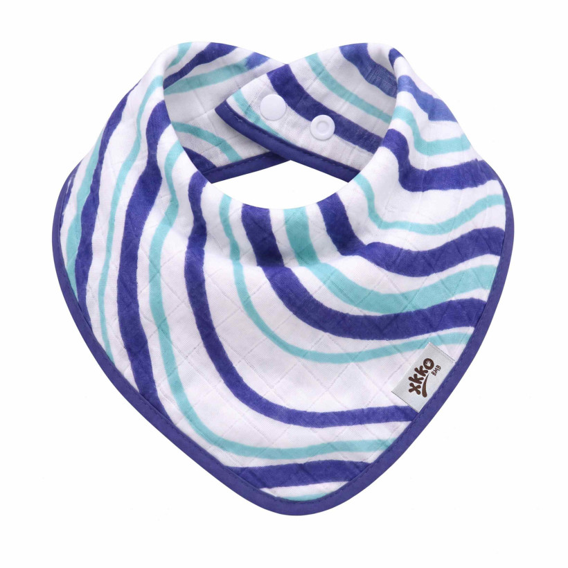 Bambusový slintáček XKKO BMB - Ocean Blue Waves 3x1ks VO bal.