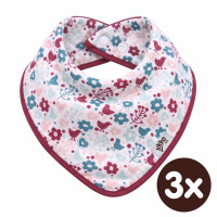 Bambusový slintáček XKKO BMB - Flowers&Birds Girls 3x1ks VO bal.
