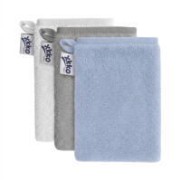 BIO bavlněná froté žínka XKKO Organic - Baby Blue MIX