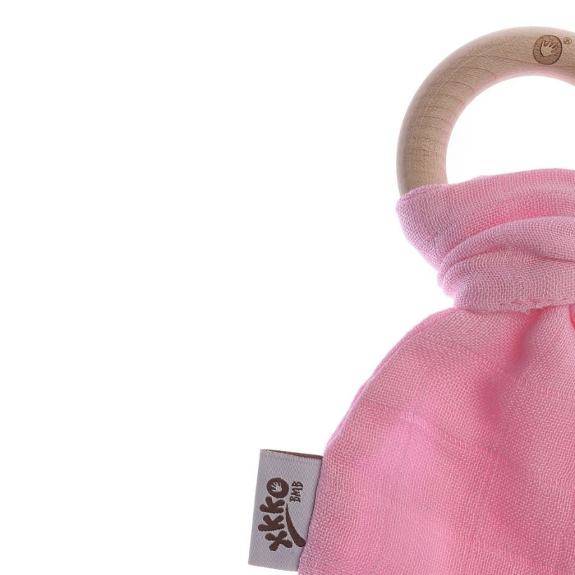 Kousátko XKKO BMB Lístky - Baby Pink 6x1ks (VO bal.)