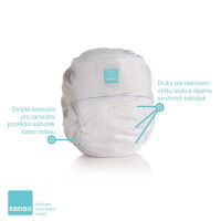 SENEO Svrchní plenkové kalhotky pro dospělé - Bílé Velikost M