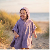 BIO bavlněné froté pončo XKKO Organic - Lavender Aura