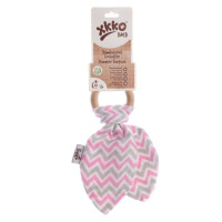 Kousátko XKKO BMB Lístky - Chevron Baby Pink 6x1ks (VO bal.)