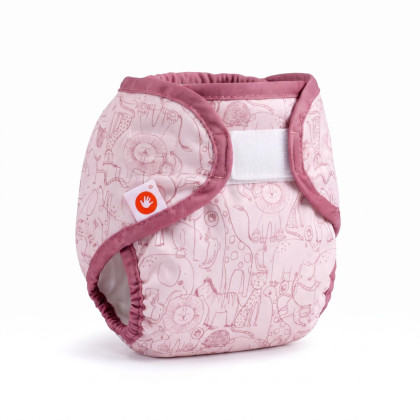 Svrchní PUL kalhotky XKKO Newborn - Safari Mesa Rose