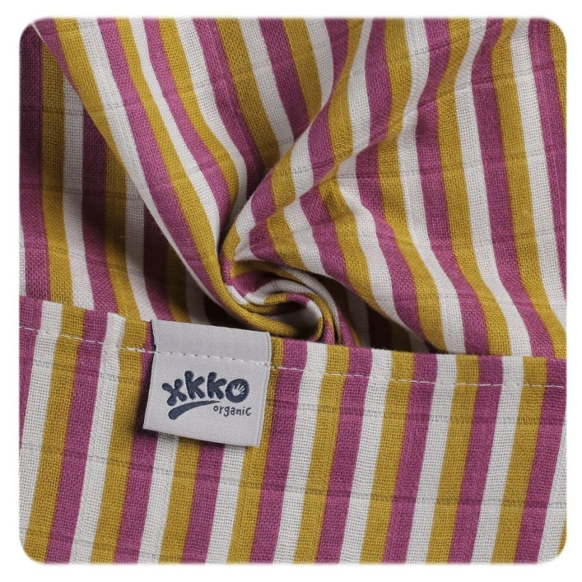 Dětské pleny z biobavlny XKKO Organic 70x70 Staré časy - Jinan 5x3ks (VO bal.)
