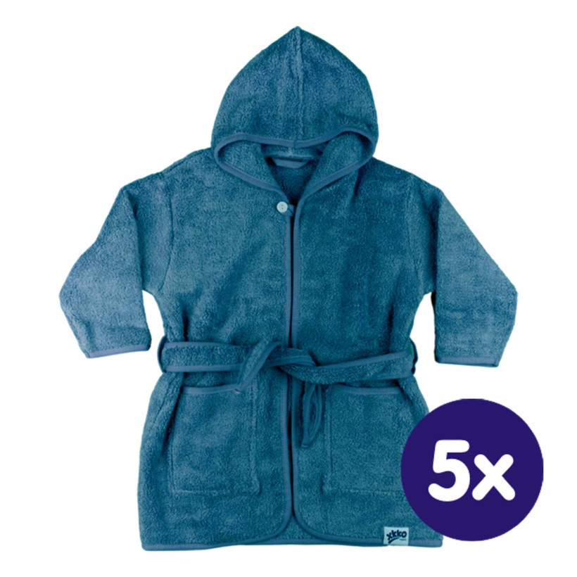 Dětský biobavlněný froté župan XKKO Organic - Mountain Spring 6-12m 5x1ks (VO balení)
