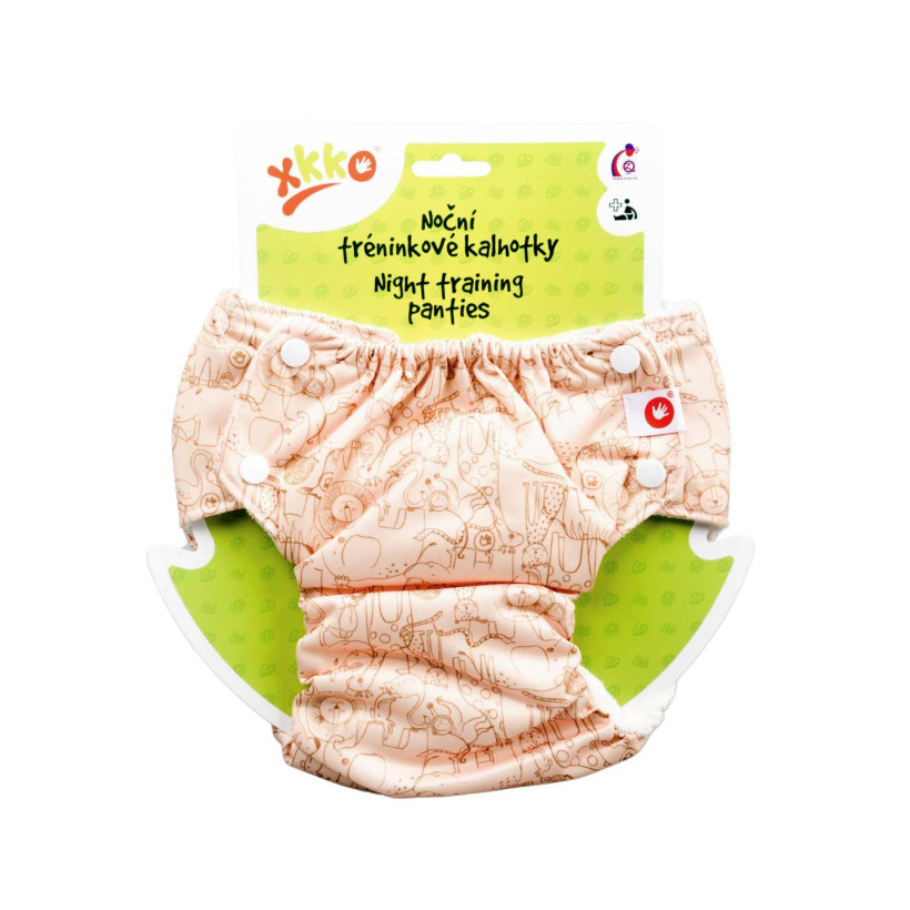 Noční tréninkové kalhotky XKKO - Safari Honey Mustard