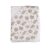 Bambusová froté osuška s kapucí XKKO BMB 90x90 - Dreamy Sheeps 5x1ks (VO bal.)