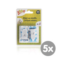 XKKO Klipy na dudlík - Little Stars Cyan MIX 5x2ks (VO balení)