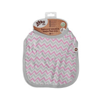 Bambusový bryndáček XKKO BMB - Scandinavian Baby Pink Chevron