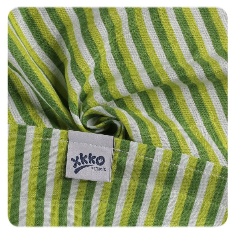 Dětské pleny z biobavlny XKKO Organic 70x70 Staré časy - Lípa 5x3ks (VO bal.)