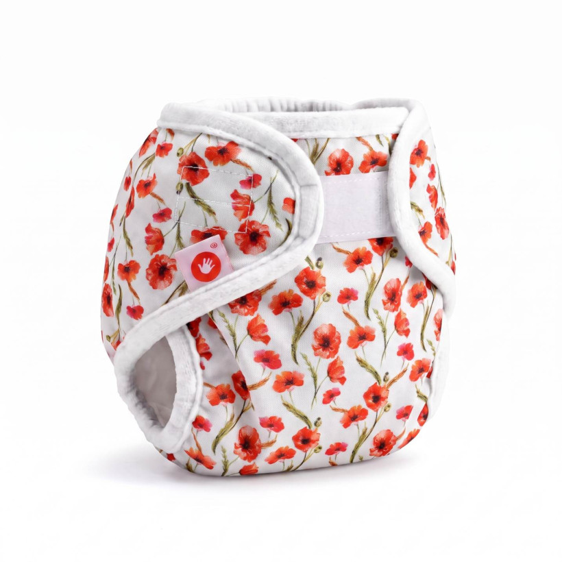 Svrchní PUL kalhotky XKKO Newborn - Red Poppies