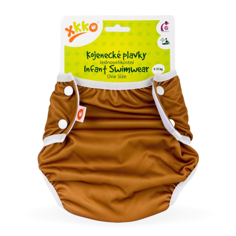 Jednovelikostní kojenecké plavky XKKO - Honey Mustard