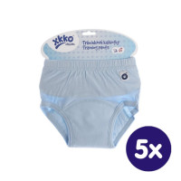 Tréninkové kalhotky XKKO Organic - Baby Blue 5x1ks (VO balení)